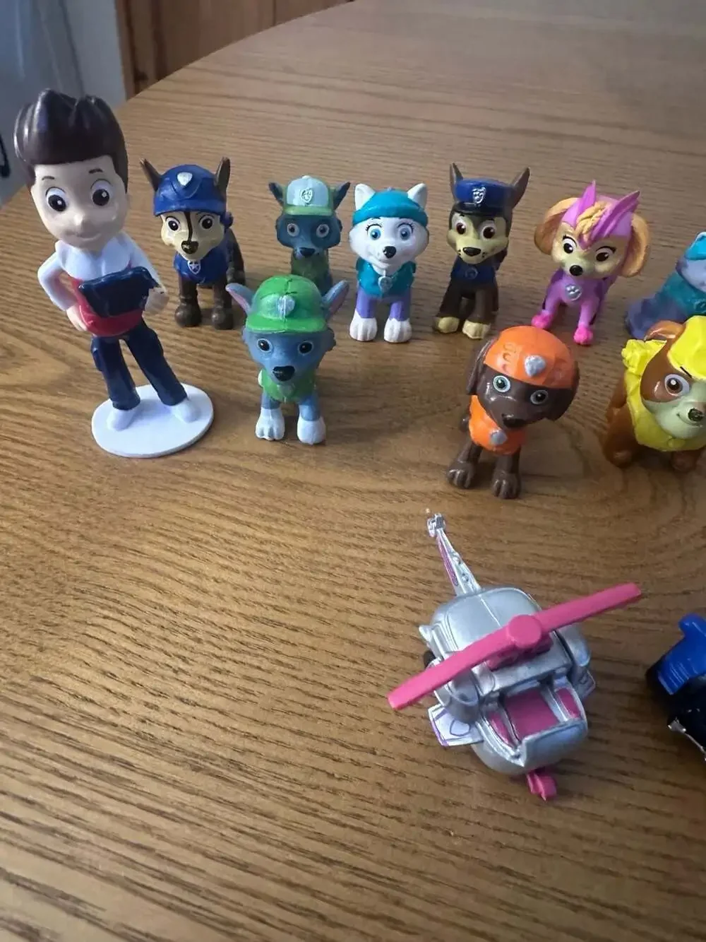 Paw Patrol Action Figure Lot with Ryder, Chase, Marshall, Skye, and Vehicles